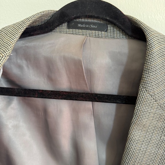 Ralph Lauren 46R Wool Glen Plaid Sport Coat Blazer Mens brown gray black - Picture 10 of 14